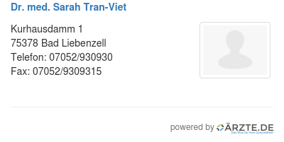 Dr med sarah tran viet