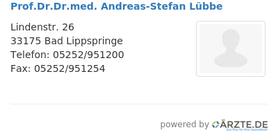 Prof dr dr med andreas stefan luebbe