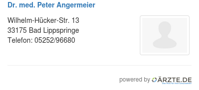 Dr med peter angermeier