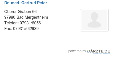 Dr med gertrud peter