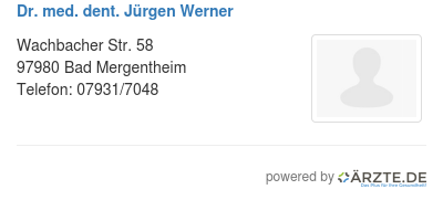 Dr med dent juergen werner