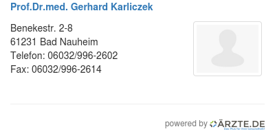 Prof dr med gerhard karliczek