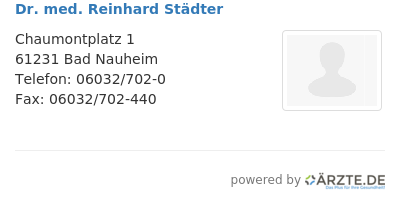 Dr med reinhard staedter