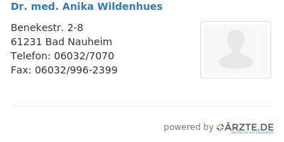 Dr med anika wildenhues