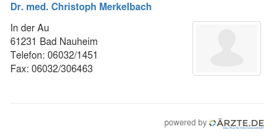Dr med christoph merkelbach