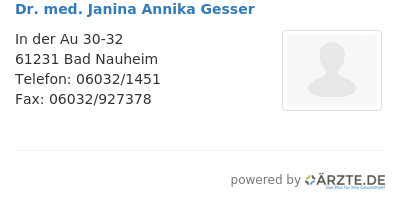 Dr med janina annika gesser