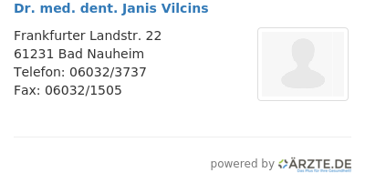 Dr med dent janis vilcins