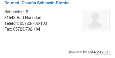 Dr med claudia schlawin stobbe