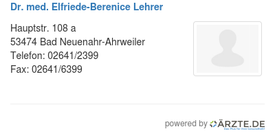 Dr med elfriede berenice lehrer