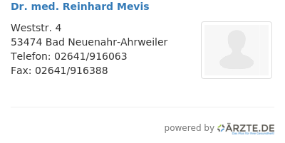 Dr med reinhard mevis