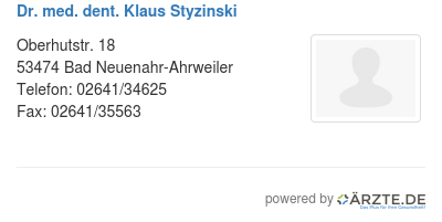 Dr med dent klaus styzinski