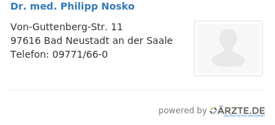 Dr med philipp nosko