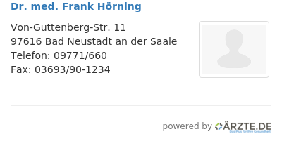 Dr med frank hoerning