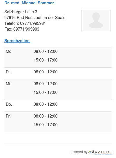 Dr med michael sommer