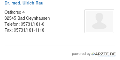 Dr med ulrich rau
