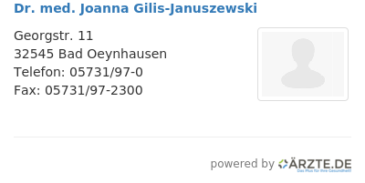 Dr med joanna gilis januszewski