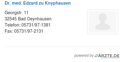 Dr med edzard zu knyphausen