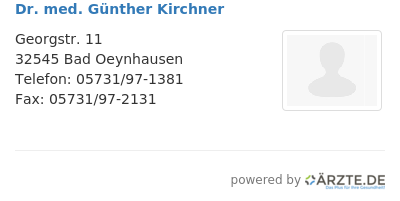 Dr med guenther kirchner