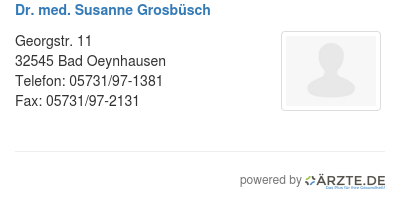 Dr med susanne grosbuesch