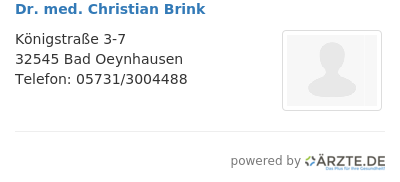 Dr med christian brink