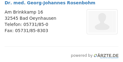 Dr med georg johannes rosenbohm 656935