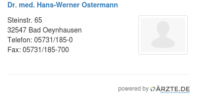 Dr med hans werner ostermann