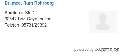 Dr med ruth rohrberg