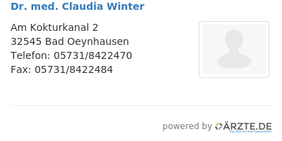 Dr med claudia winter