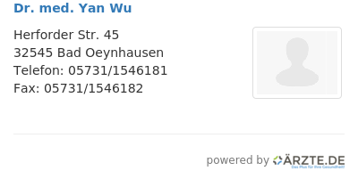 Dr med yan wu