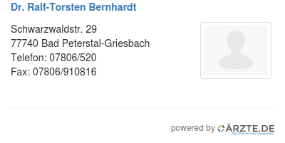 Dr ralf torsten bernhardt