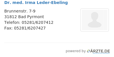 Dr med irma leder ebeling