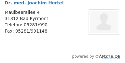 Dr med joachim hertel