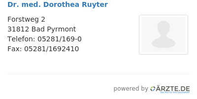 Dr med dorothea ruyter
