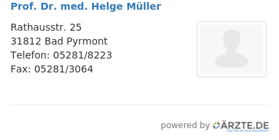 Prof dr med helge mueller
