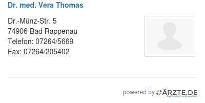 Dr med vera thomas