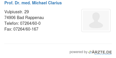 Prof dr med michael clarius