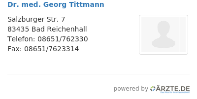 Dr med georg tittmann