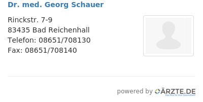 Dr med georg schauer