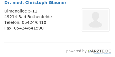 Dr med christoph glauner