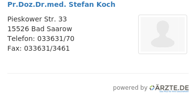 Pr doz dr med stefan koch