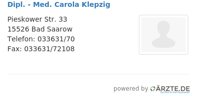Dipl med carola klepzig