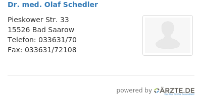 Dr med olaf schedler