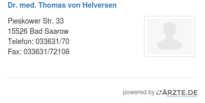 Dr med thomas von helversen