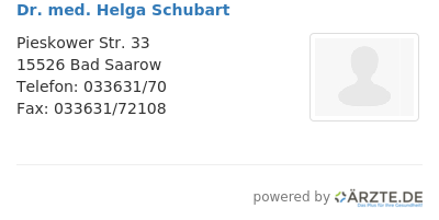 Dr med helga schubart
