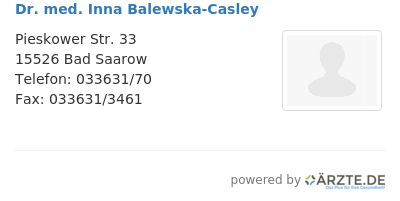Dr med inna balewska casley