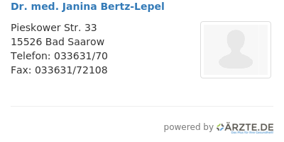 Dr med janina bertz lepel