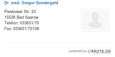 Dr med gregor sondergeld