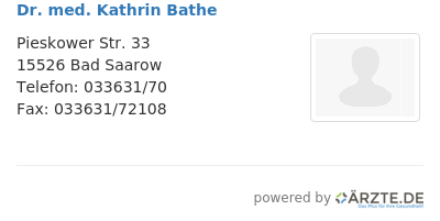 Dr med kathrin bathe
