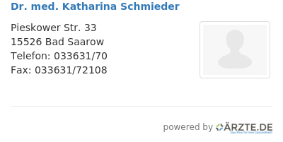 Dr med katharina schmieder