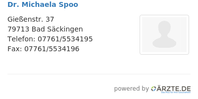 Dr michaela spoo